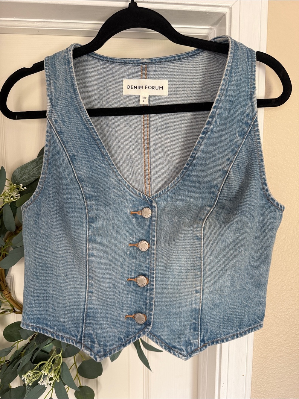 Denim Forum The '90s Mia Denim Vest